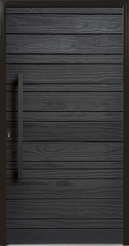 porte d'entrée en bois moderne nativ 21 fusion shou sugi ban zilten